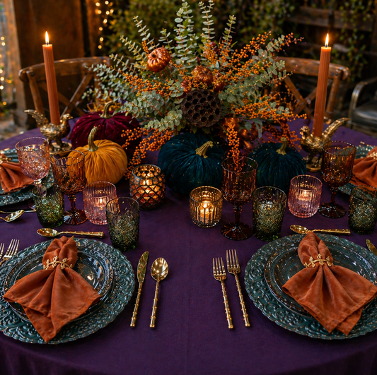 Autumn Elegance Soirée—Styled Table