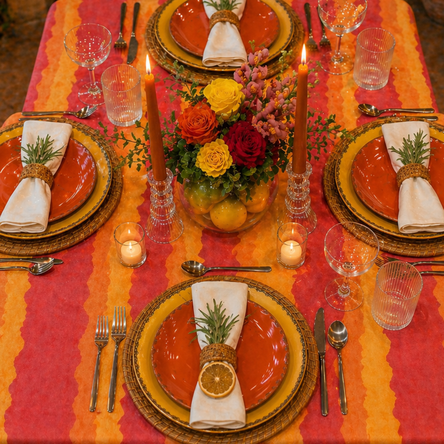 Mediterranean Sunset Soirée—Styled Table